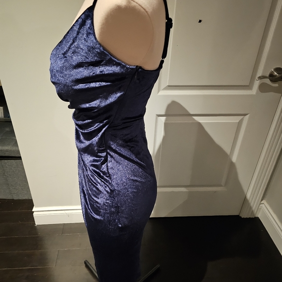 CRAZY DOUBLE SHIEN BLUE DRESS - Picture 4 of 8